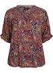 Viscose blouse with paisley print and elbow length sleeves, Blue, Packshot image number 0