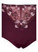 Microfibre panties with floral embroidery, Dark Bordeaux, Packshot image number 2