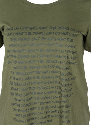 T-shirt with print made of organic cotton, Thyme Melange, Packshot image number 2