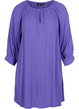 Viscose tunic with 3/4 sleeves, Purple Corallites, Packshot image number 0