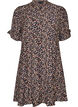Short viscose dress with ruffle details, Blue, Packshot image number 0