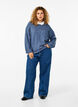 Knitted blouse with a round neck and center seam, Bering Sea Mel., Model image number 2