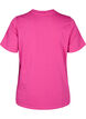 T-shirt in organic cotton with a round neck, Raspberry Rose, Packshot image number 1
