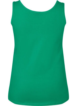 Solid color basic top in cotton, Jolly Green, Packshot image number 1