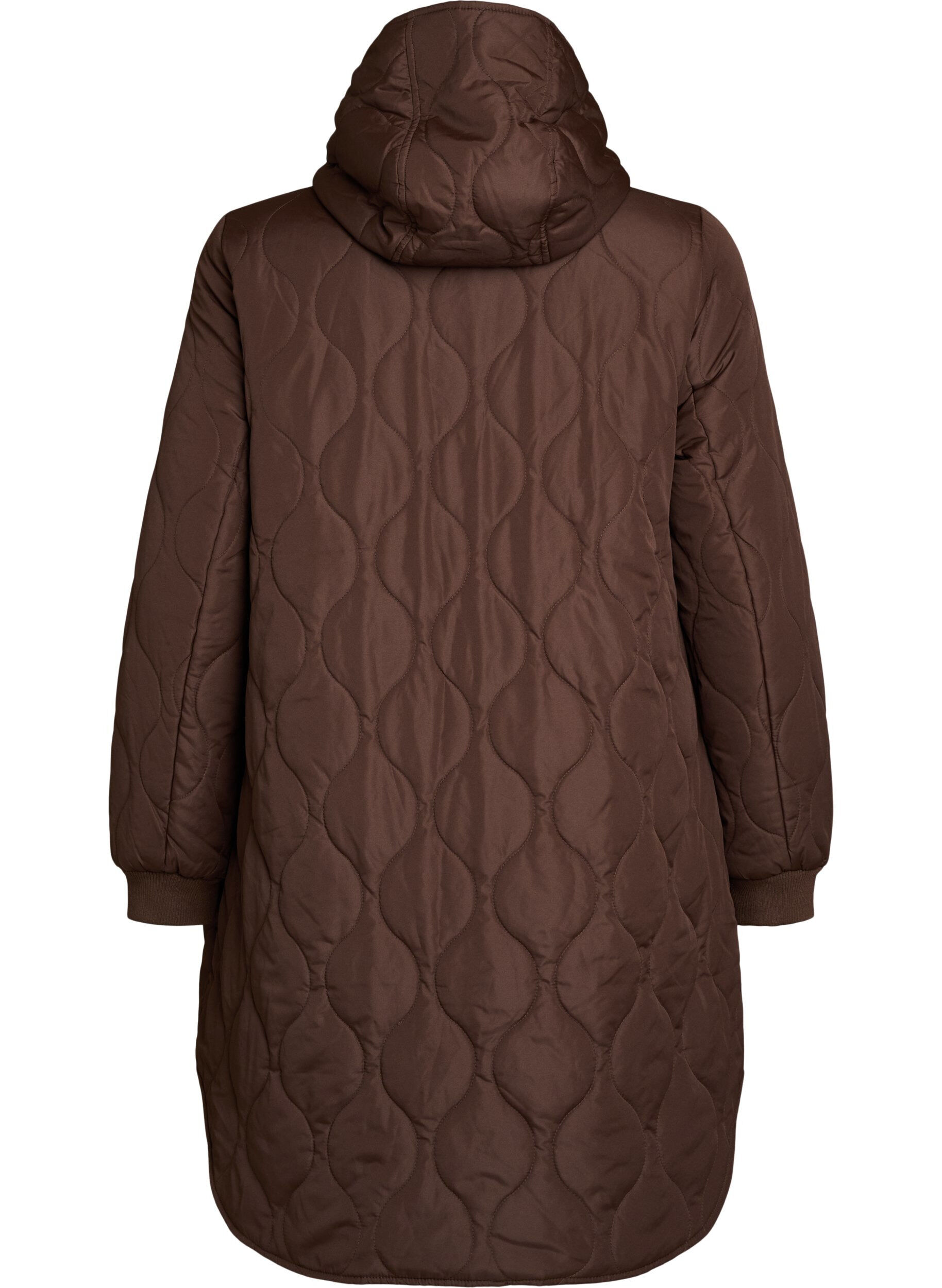 ZizzifashionMid-length quilted jacket with a hood, 1682, Packshot image number 1