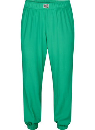 Loose viscose trousers with elastic borders and pockets, Mint, Packshot image number 0
