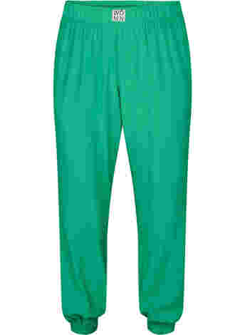 Loose viscose trousers with elastic borders and pockets
