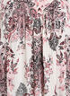 Long dress with a square neckline and floral motifs, Vanilla, Packshot image number 2