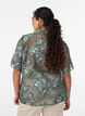 Sheer shirt blouse with floral print, Green, Model image number 2