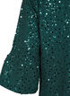 Sequin dress with a V-neck and 3/4 sleeves, Rain Forest, Packshot image number 3