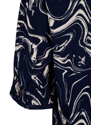 Tunic with 3/4 sleeves and print, N. Blazer Swirl AOP, Packshot image number 3