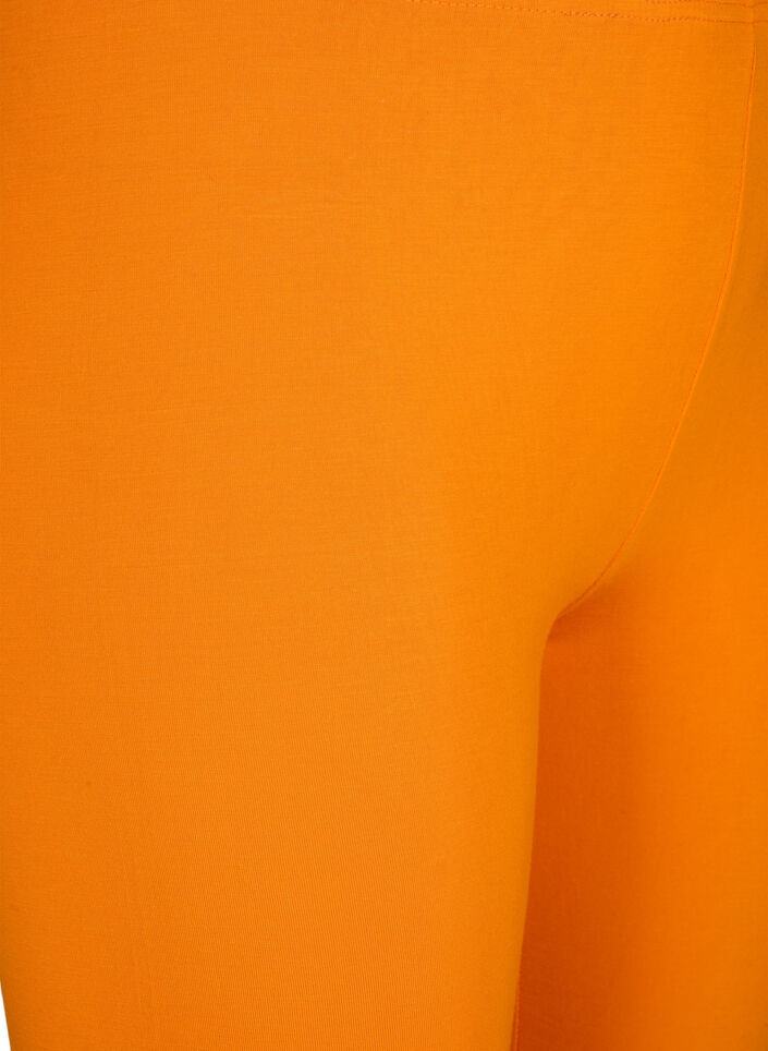 Basic 3/4-length viscose leggings, Orange, Packshot image number 2