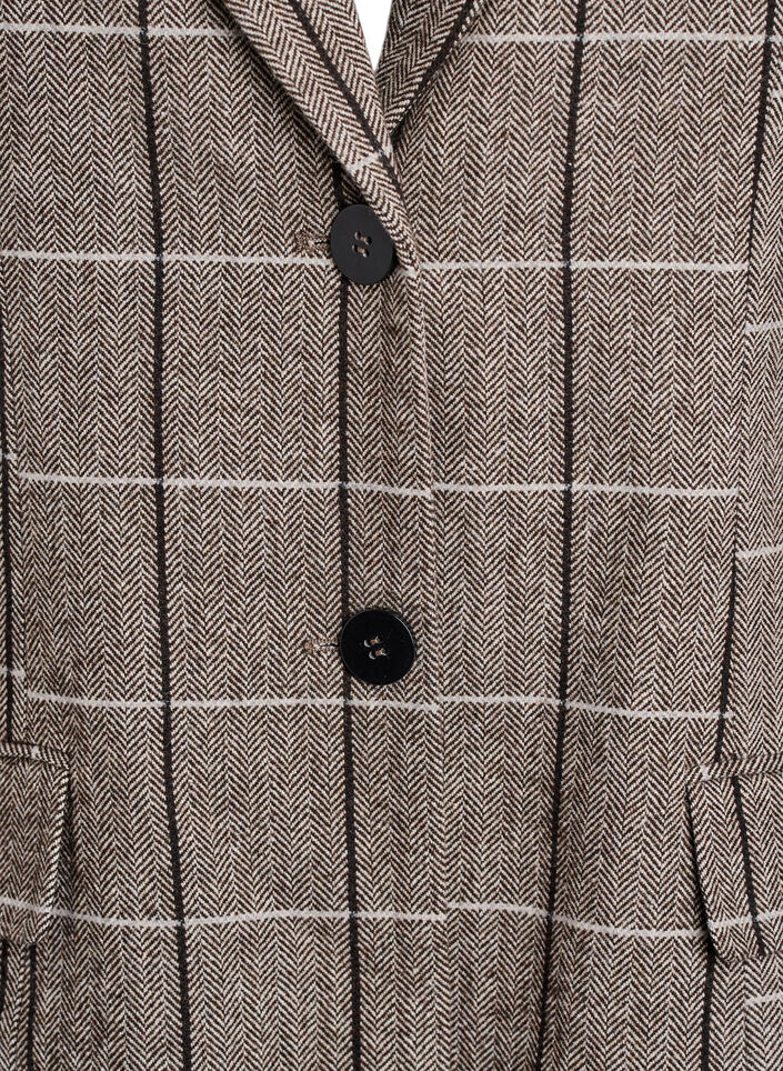 Classic checked blazer, Grey, Packshot