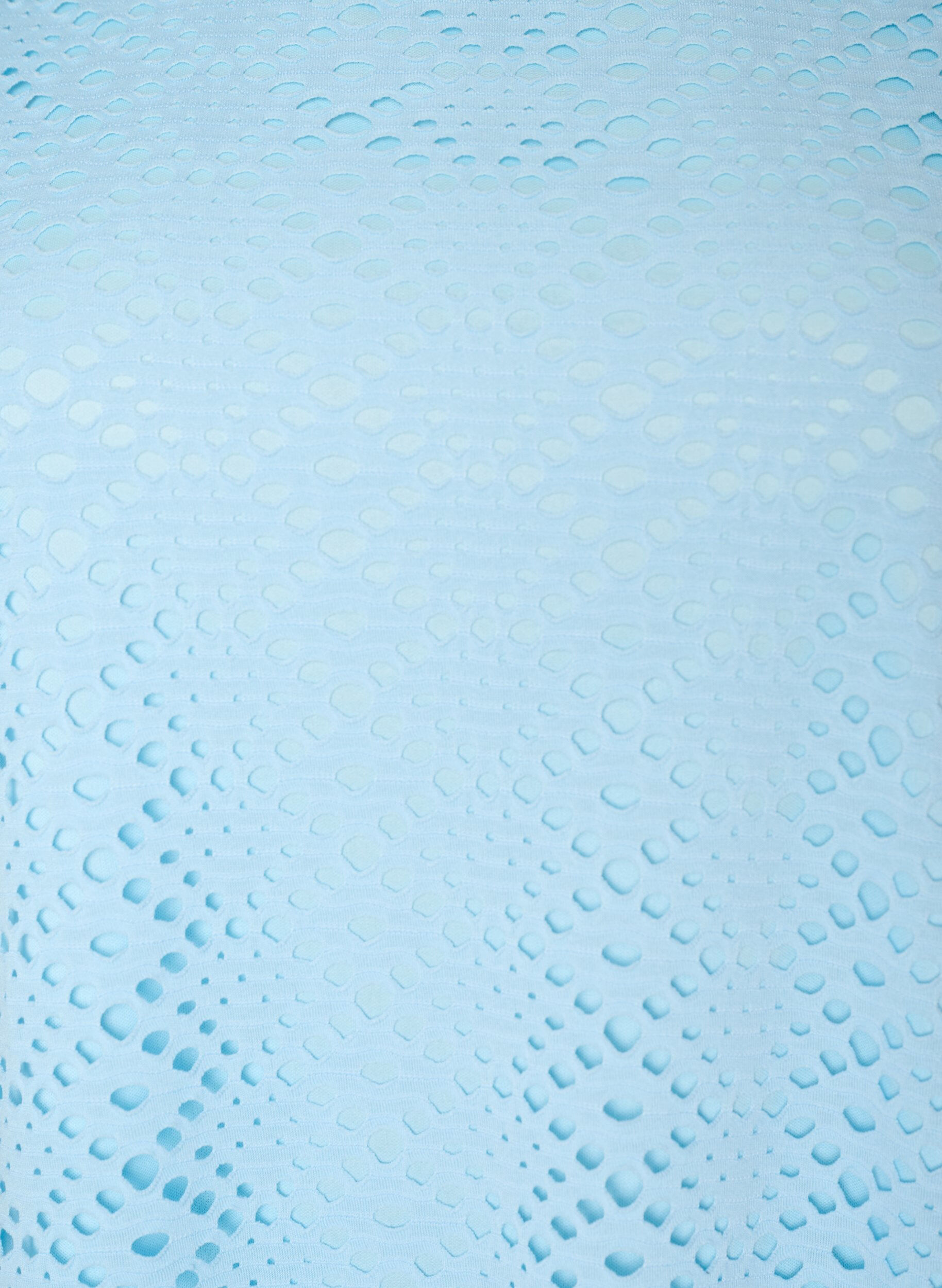 ZizzifashionKnee-length dress with eyelet pattern and short sleeves, Light Blue, Packshot image number 2