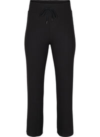 Flared training trousers in rib