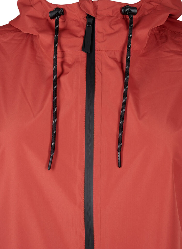 Rain jacket with pockets and hood, Red, Packshot image number 2
