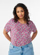 T-shirt with floral print, Pink, Model image number 0