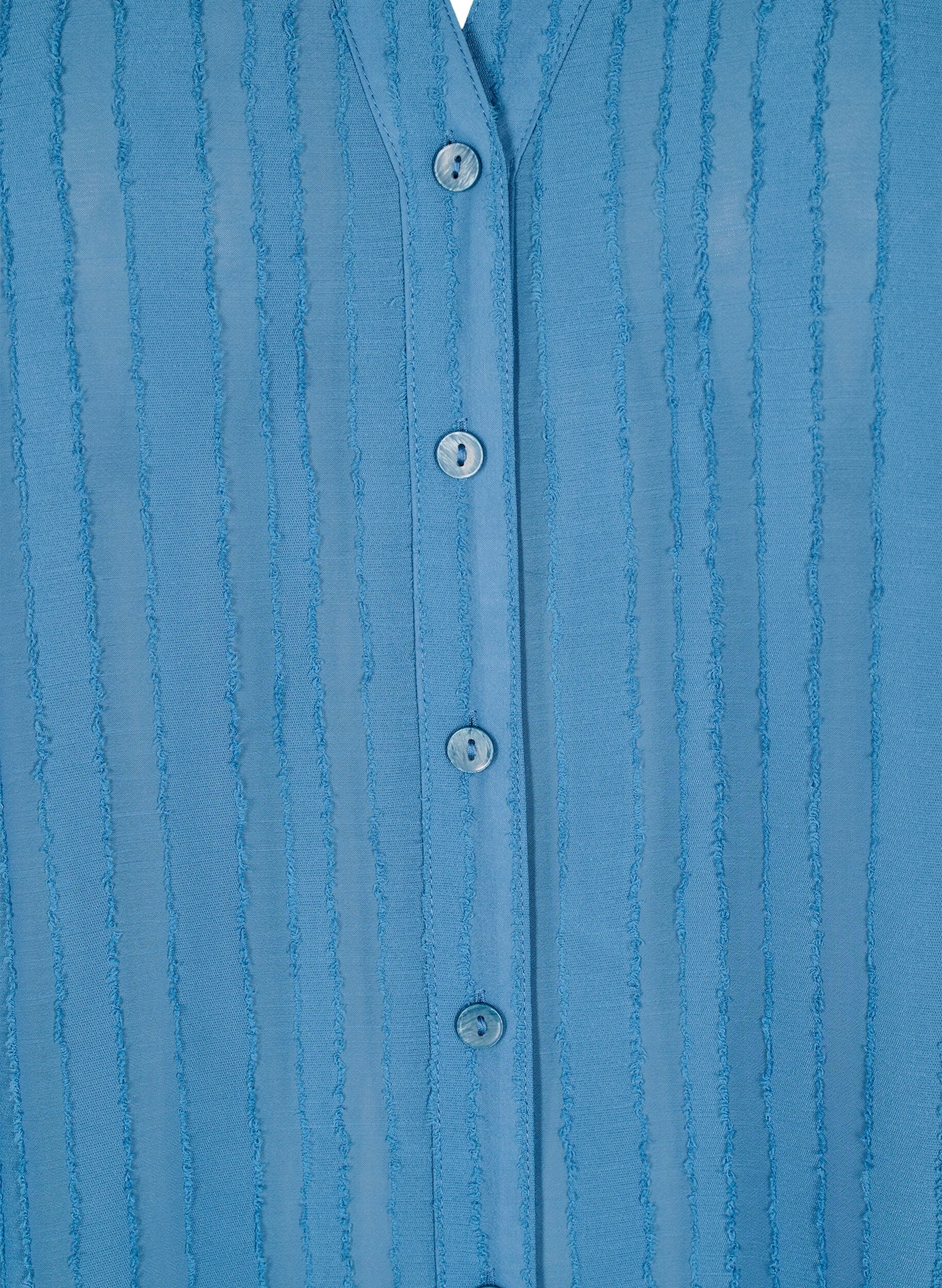 Zizzifashion Striped shirt blouse with sheer stripes, Blue, Packshot image number 2