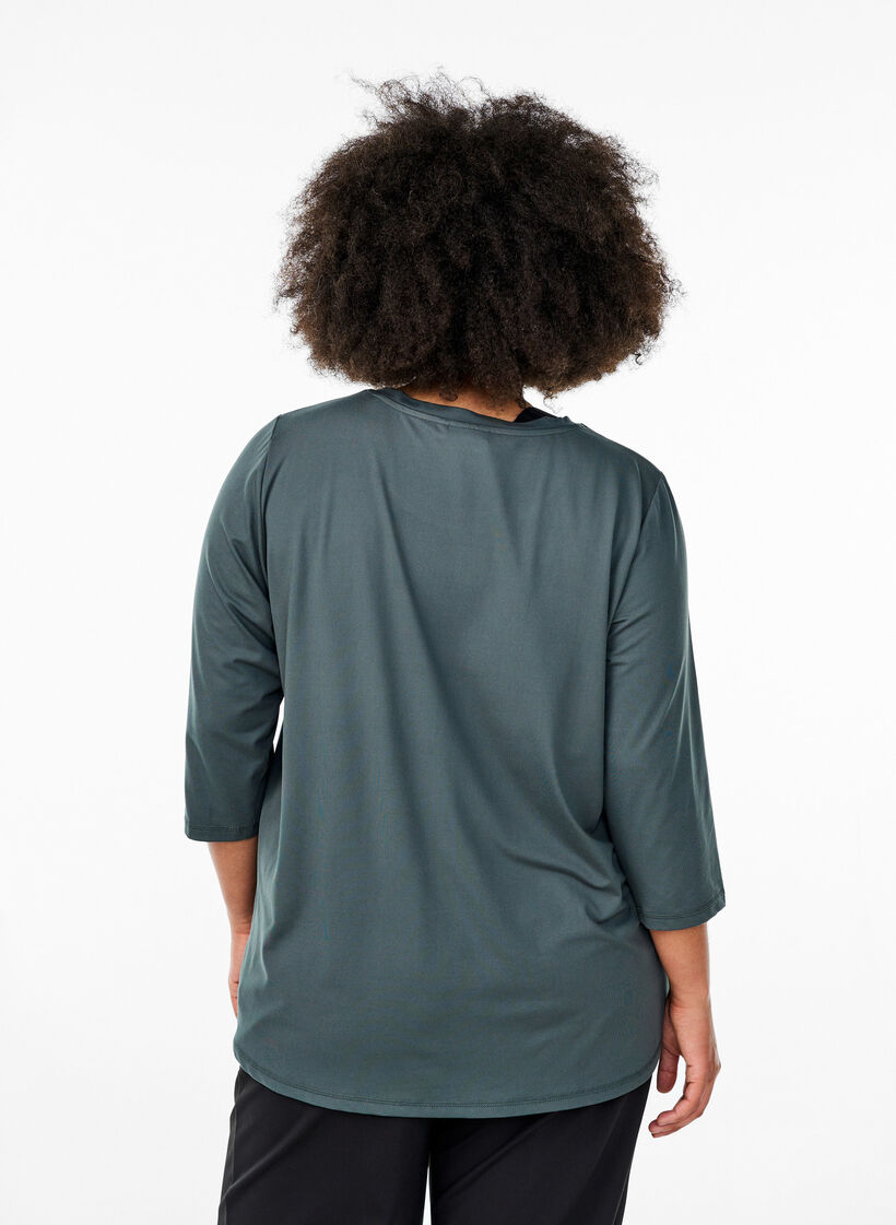 Training blouse with 3/4 sleeves, Grey, Model image number 2