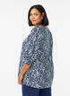 Tunic with 3/4 sleeves and a V-neck, Blue, Model image number 2