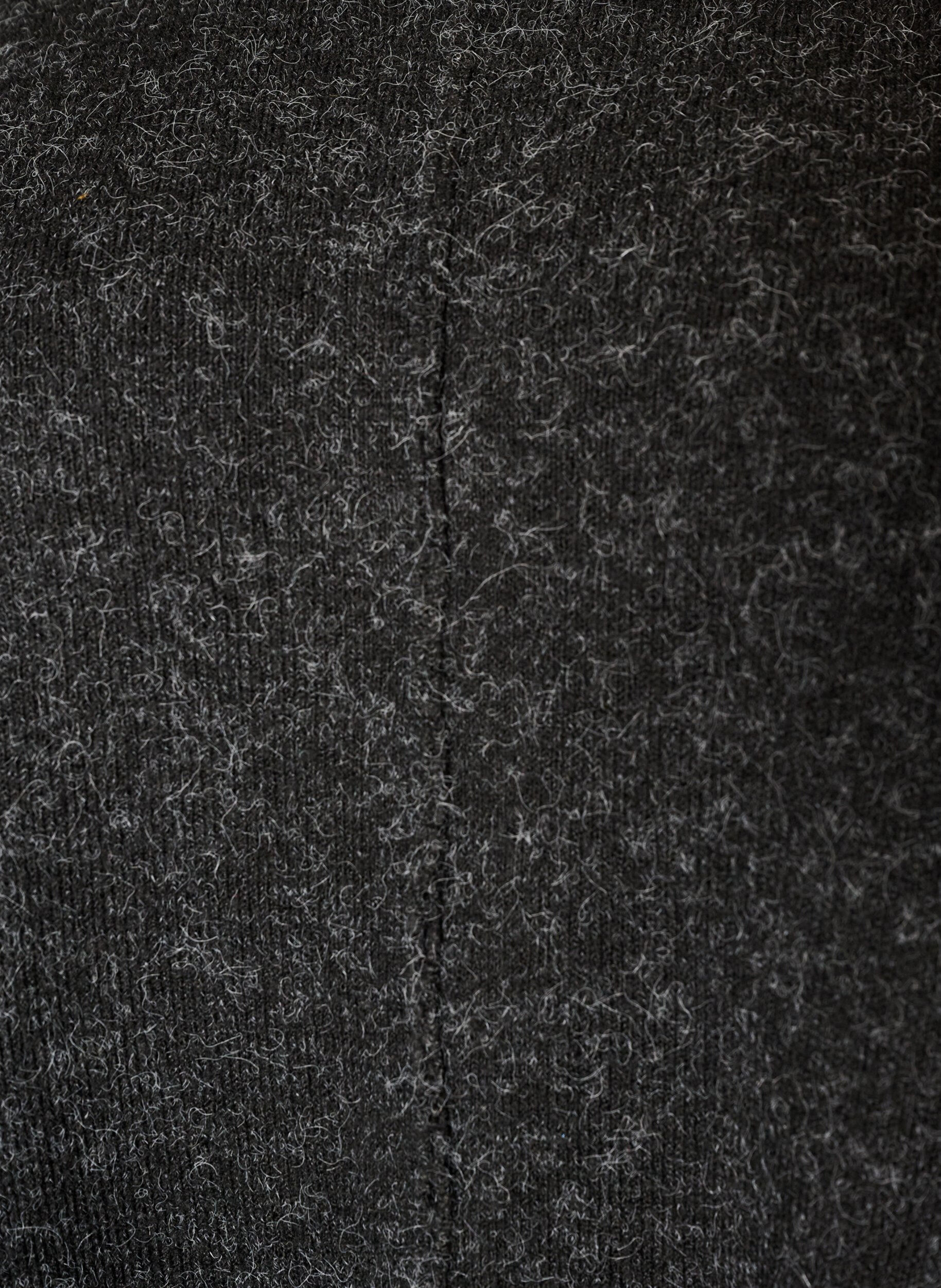 ZizzifashionRound neck knitted poncho, Dark Grey, Packshot image number 2