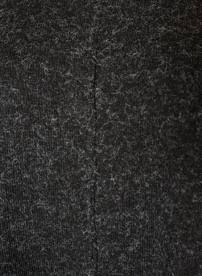 Round neck knitted poncho, Dark Grey, Packshot image number 2