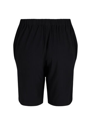 Viscose Bermuda shorts with pockets, Black, Packshot image number 3