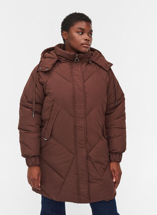 Winter jacket with removable hood, Rocky Road as s, Model image number 0