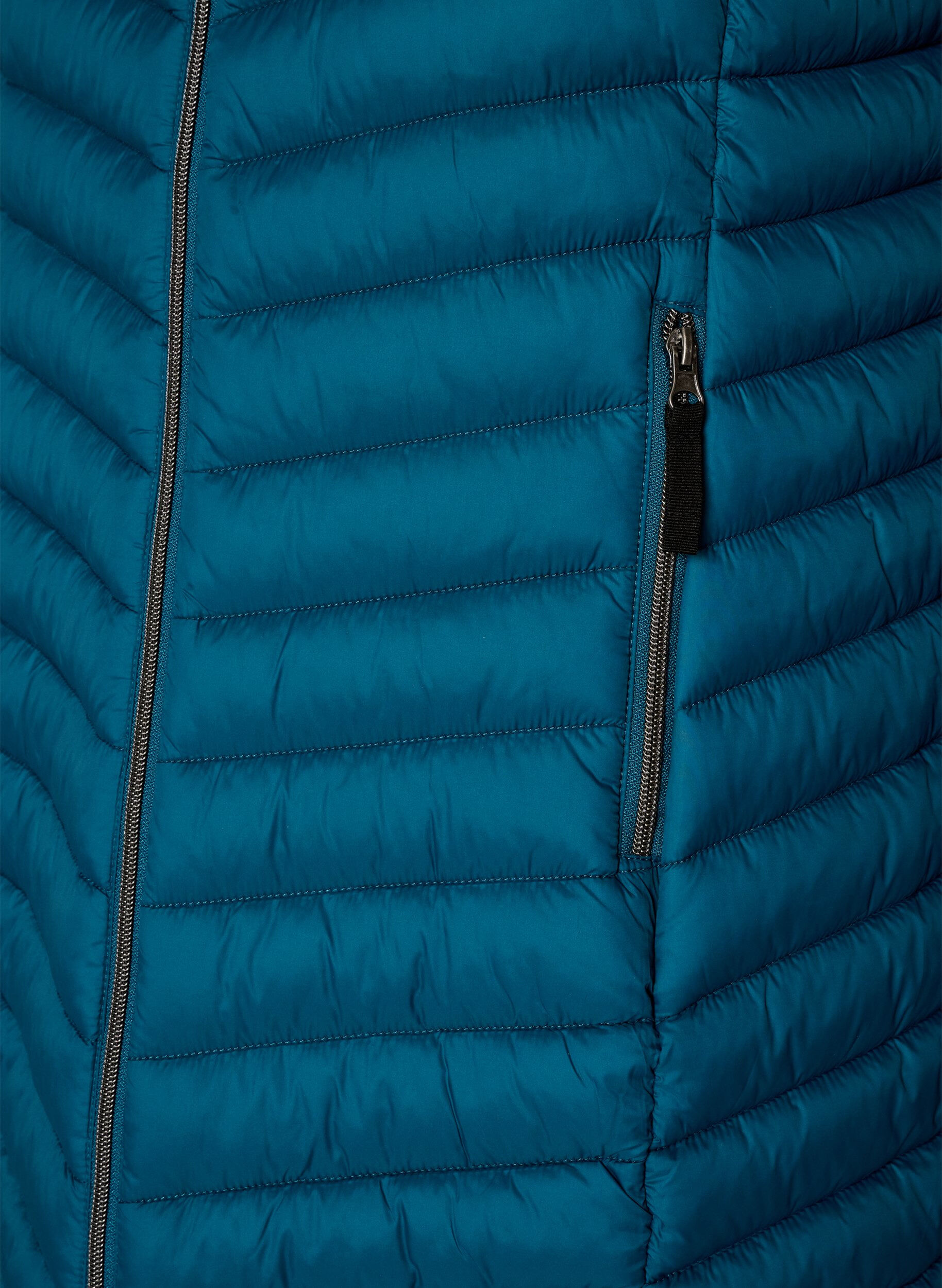 ZizzifashionLightweight jacket with pockets and detachable hood, Petrol, Packshot image number 3