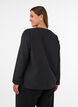 Shirt blouse with broderie anglaise, Black, Model image number 2