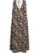 Sleeveless A-line maxi dress with a V-neck, Brown, Packshot image number 1