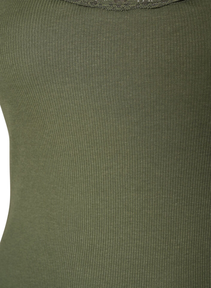 Top with lace trim, Green, Packshot image number 2