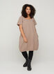 Short-sleeved cotton dress, Brown, Model image number 1