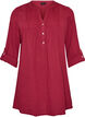 Cotton muslin tunic with broderie anglaise, Red, Packshot image number 0