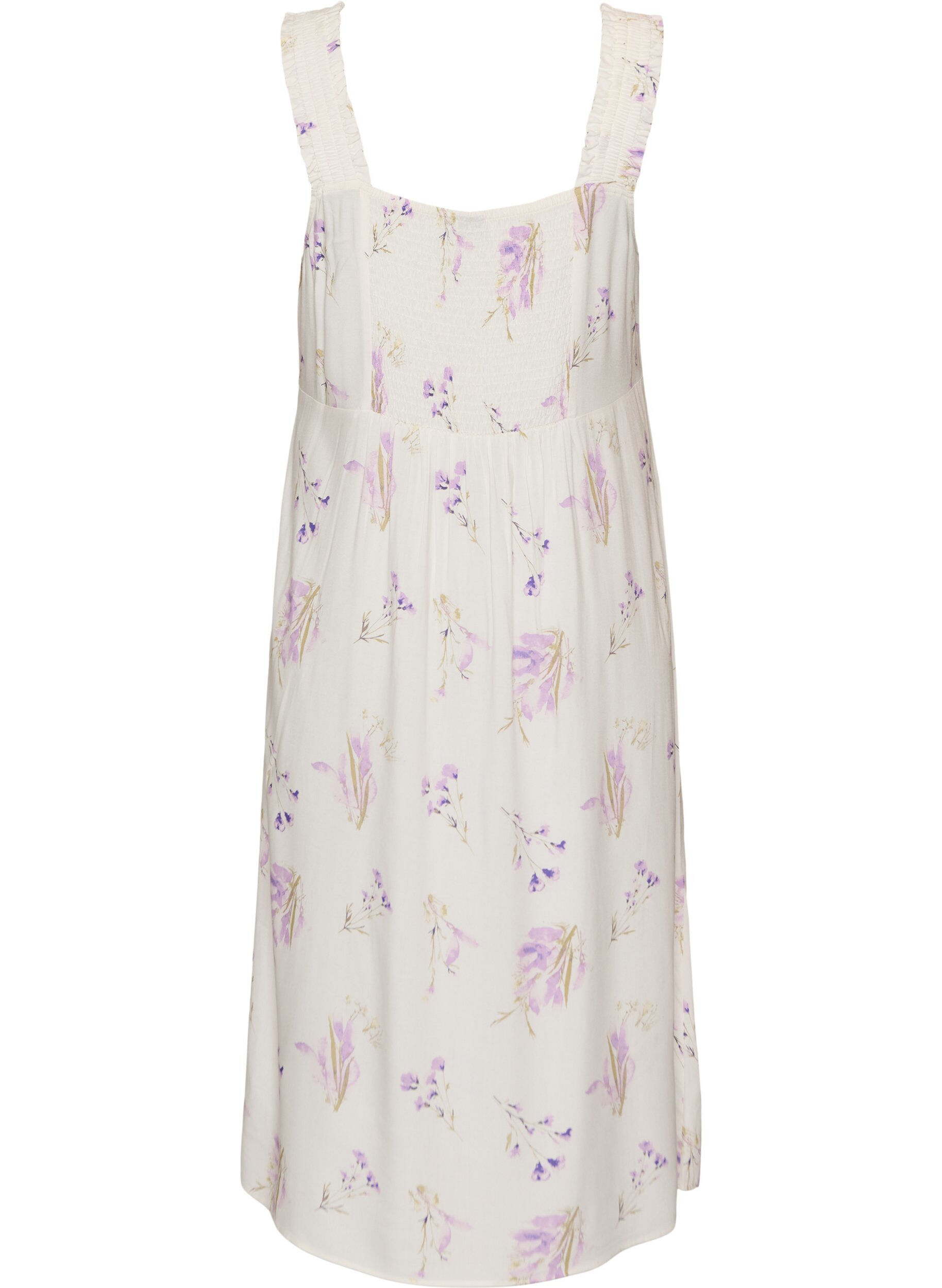 ZizzifashionSummer dress with wide straps, White, Packshot image number 1