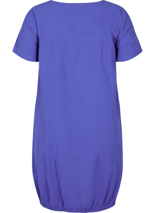Short-sleeved cotton dress, Dazzling Blue, Packshot image number 1