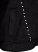 Faux suede biker jacket with studs, Black, Packshot image number 3