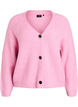 Knit cardigan with v-neck, Pink, Packshot image number 0