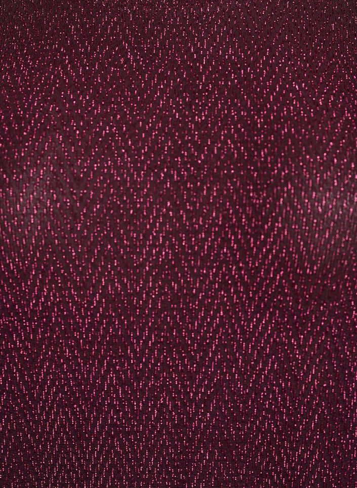 Blouse with herringbone pattern and glitter thread, Dark Bordeaux, Packshot image number 2