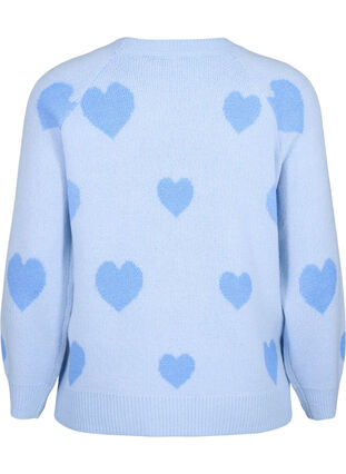 Pullover with hearts, Ch. Blue/Blue Bonnet, Packshot image number 1