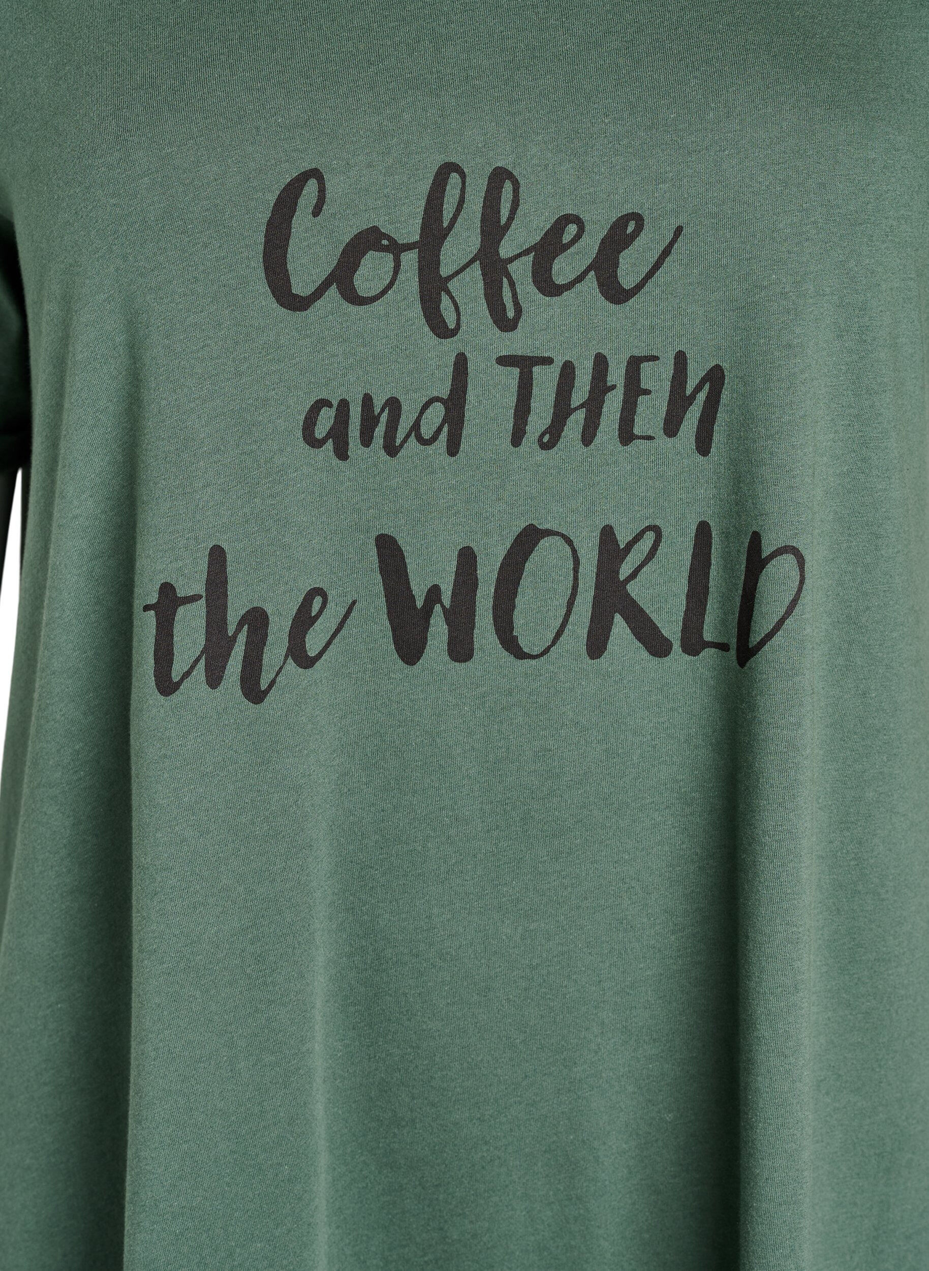 ZizzifashionShort-sleeved nightgown in organic cotton, Green, Packshot image number 2