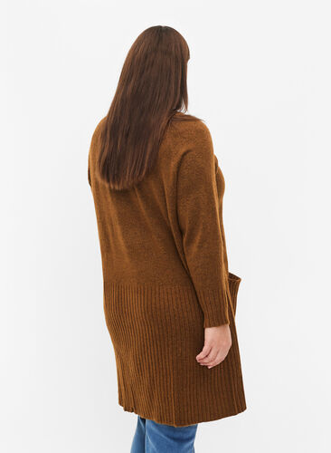 Long knit cardigan with pockets, Monk's Robe Mel., Model image number 1