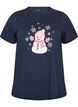 Christmas t-shirt in organic cotton, Blue, Packshot image number 0