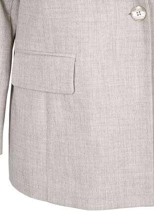 Melange blazer with button closure, String, Packshot image number 3
