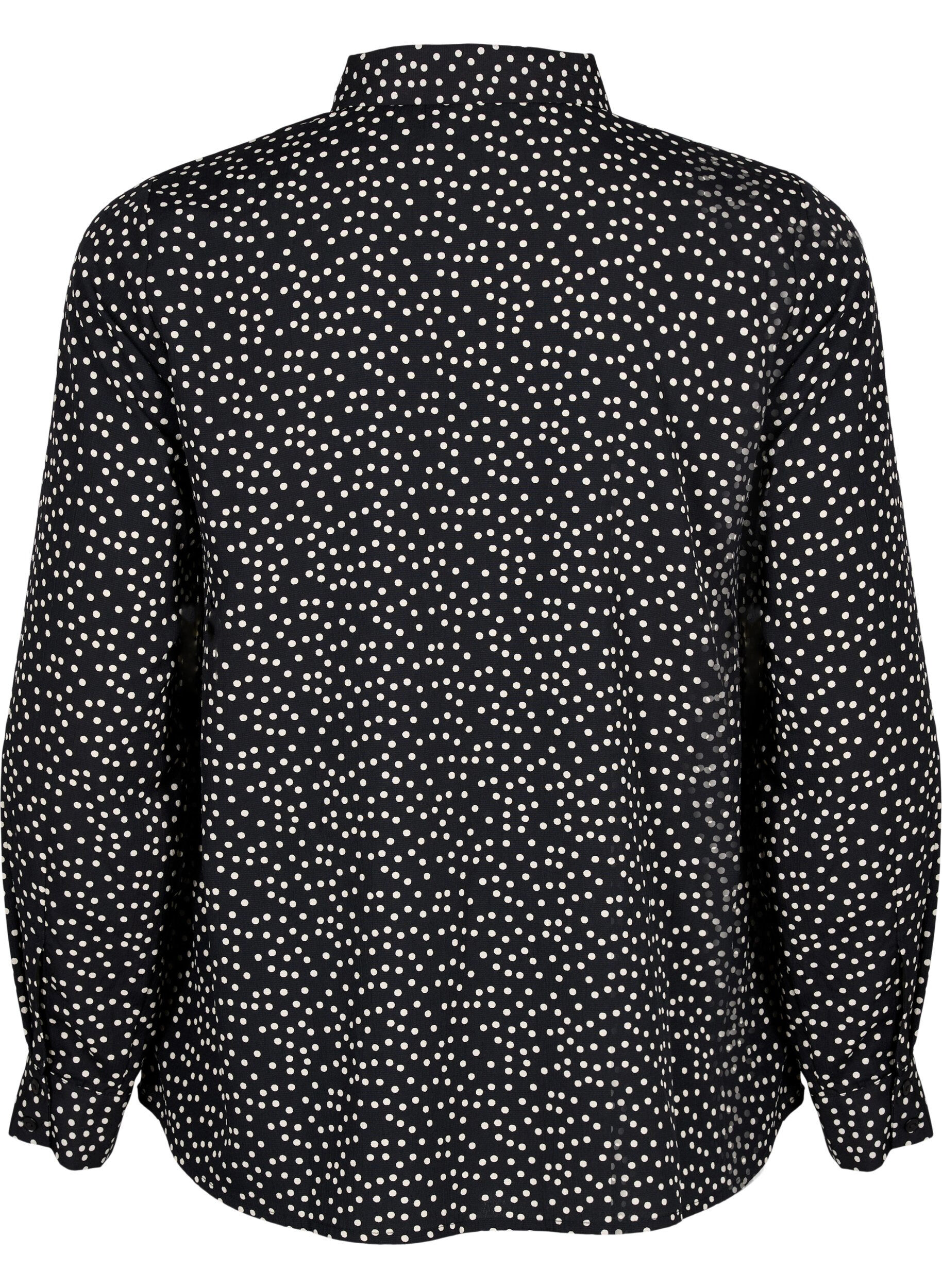 Zizzifashion FLASH - Shirt with dots, Black White Dot, Packshot image number 1