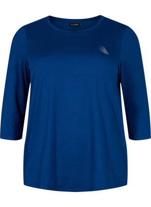 Workout top with 3/4 sleeves, Poseidon, Packshot image number 0