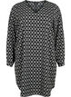 V-neck dress with print, Black Graphic AOP, Packshot image number 0
