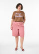 100% cotton T-shirt with short sleeves and print, Brown, Model image number 1