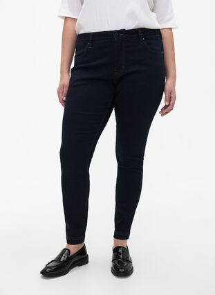 Viona regular waist jeans, Unwashed, Model image number 2