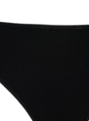 7-pack thong in cotton, Black, Packshot image number 2